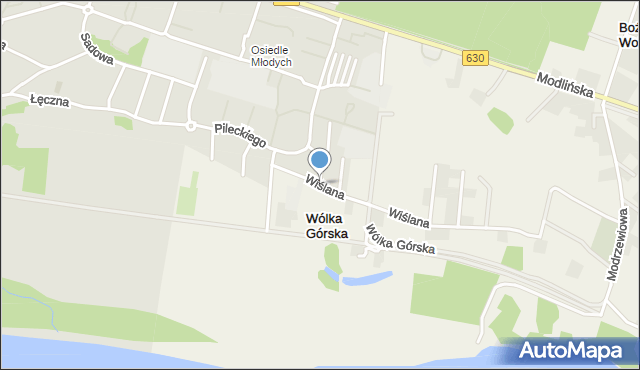 Nowy Dwór Mazowiecki, Wiślana, mapa Nowy Dwór Mazowiecki