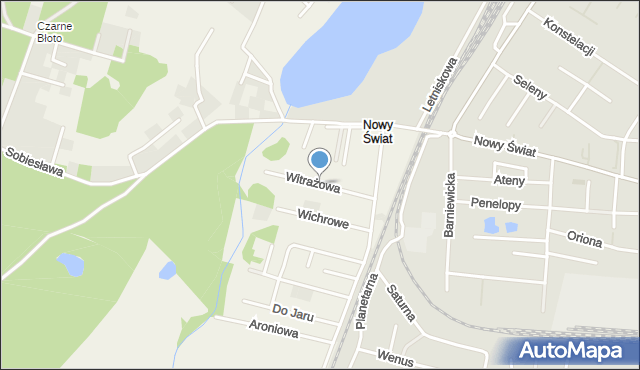 Nowy Świat gmina Żukowo, Witrażowa, mapa Nowy Świat gmina Żukowo