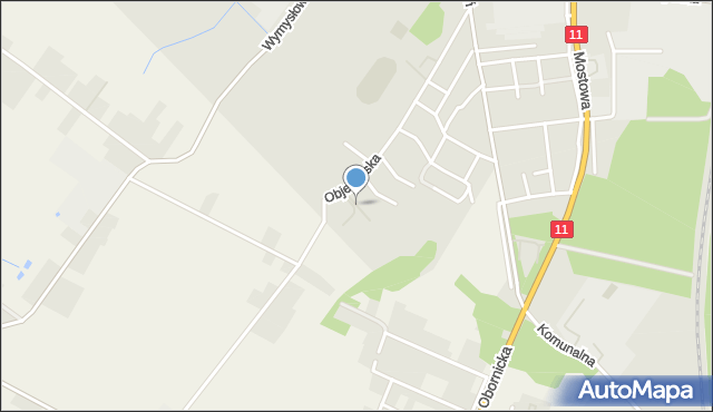 Oborniki, Widokowa, mapa Oborniki