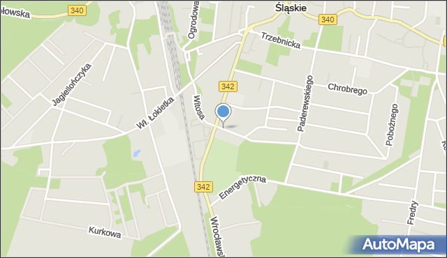 Oborniki Śląskie, Witosa Wincentego, mapa Oborniki Śląskie