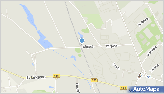 Olecko, Wiejska, mapa Olecko