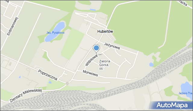Olsztyn, Wiśniowa, mapa Olsztyna