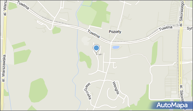 Olsztyn, Wilamowskiego Bohdana, prof., mapa Olsztyna