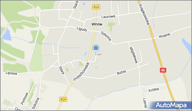 Opole, Winogronowa, mapa Opola