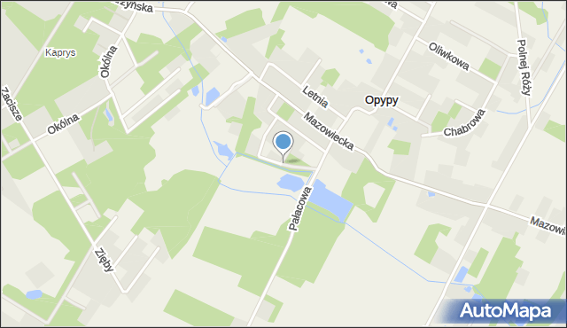 Opypy, Wiosenna, mapa Opypy