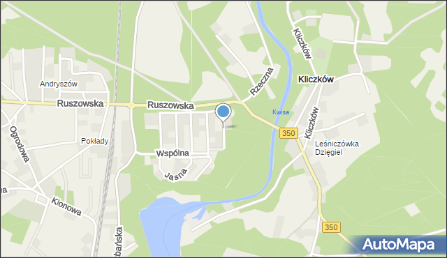 Osiecznica powiat bolesławiecki, Widokowa, mapa Osiecznica powiat bolesławiecki