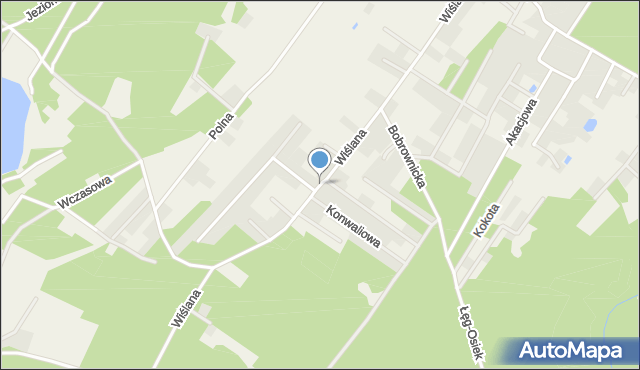 Osiek nad Wisłą, Wiślana, mapa Osiek nad Wisłą