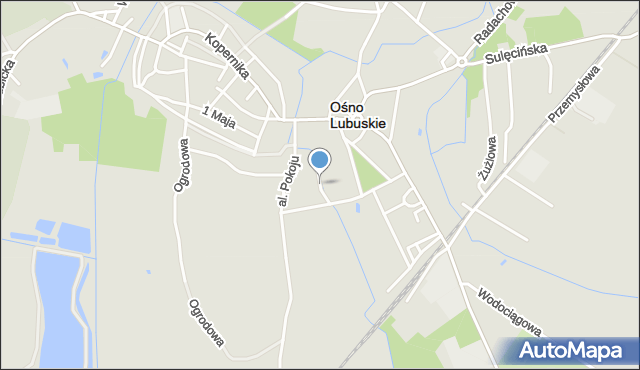 Ośno Lubuskie, Witosa Wincentego, mapa Ośno Lubuskie