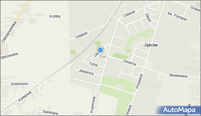 Ostrów Wielkopolski, Wiosenna, mapa Ostrów Wielkopolski