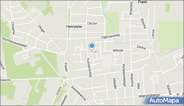 Ostrowiec Świętokrzyski, Witkiewicza Stanisława Ignacego, mapa Ostrowiec Świętokrzyski