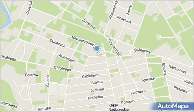Otwock, Wiślana, mapa Otwock