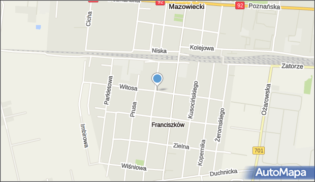 Ożarów Mazowiecki, Witosa Wincentego, mapa Ożarów Mazowiecki