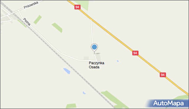 Paczynka Osada, Wiejska, mapa Paczynka Osada