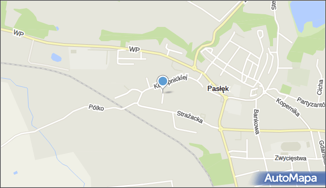 Pasłęk, Witosa Wincentego, mapa Pasłęk