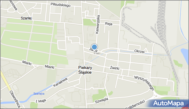 Piekary Śląskie, Wigury Stanisława, inż. pil., mapa Piekary Śląskie