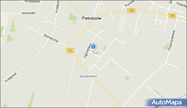 Piekoszów, Wiosenna, mapa Piekoszów