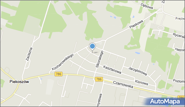 Piekoszów, Witosa Wincentego, mapa Piekoszów