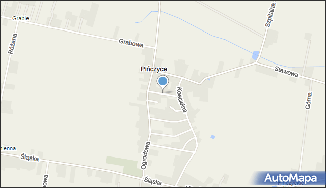 Pińczyce, Wiśniowa, mapa Pińczyce