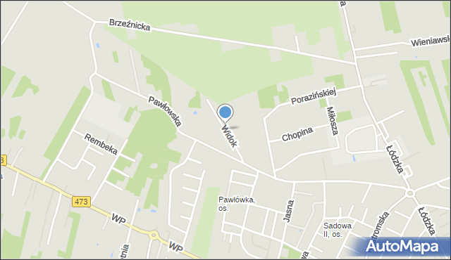 Piotrków Trybunalski, Widok, mapa Piotrków Trybunalski