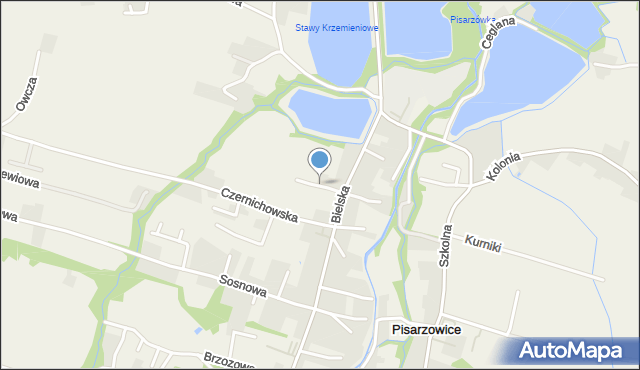Pisarzowice gmina Wilamowice, Wierzbowa, mapa Pisarzowice gmina Wilamowice