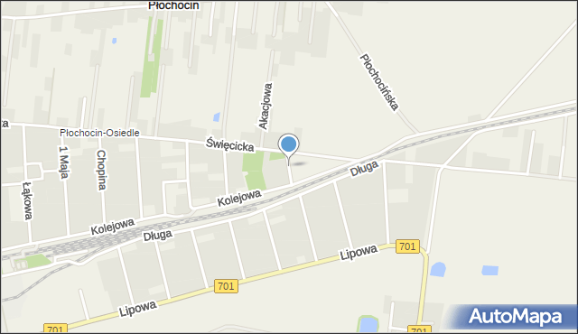 Płochocin gmina Ożarów Mazowiecki, Wiśniowa, mapa Płochocin gmina Ożarów Mazowiecki