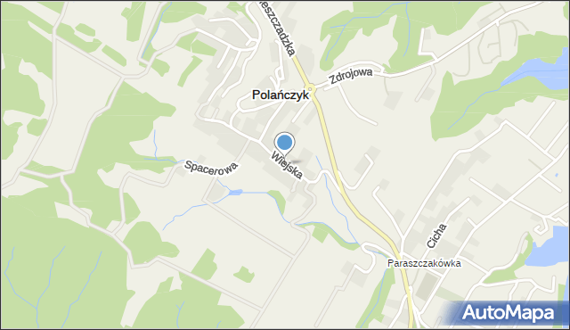 Polańczyk, Wiejska, mapa Polańczyk