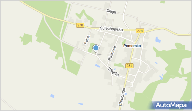 Pomorsko, Wiejska, mapa Pomorsko