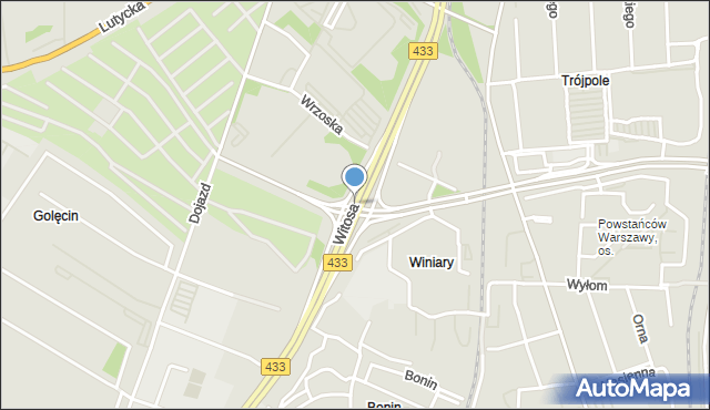Poznań, Witosa Wincentego, mapa Poznania