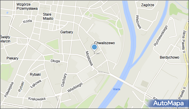 Poznań, Wierzbowa, mapa Poznania