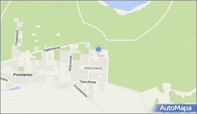 Promienko, Wiktorówka, mapa Promienko