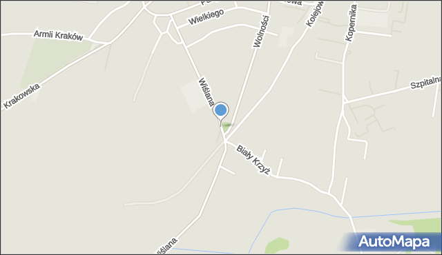 Proszowice, Wiślana, mapa Proszowice