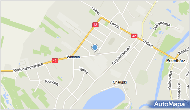 Przedbórz powiat radomszczański, Wierzbowska, mapa Przedbórz powiat radomszczański