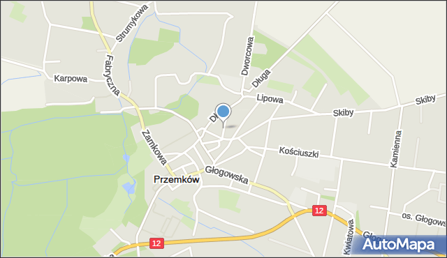 Przemków, Winogrodzka, mapa Przemków