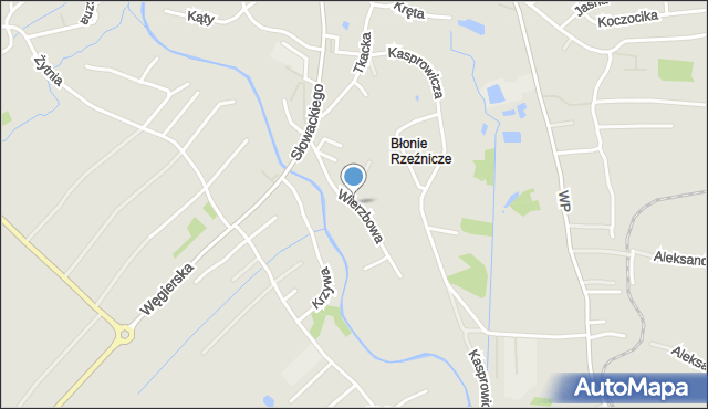 Przeworsk, Wierzbowa, mapa Przeworsk