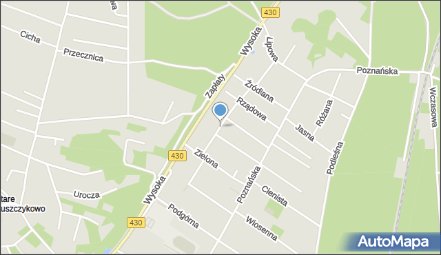 Puszczykowo powiat poznański, Wierzbowa, mapa Puszczykowo powiat poznański