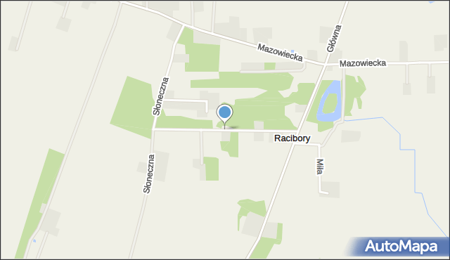 Racibory gmina Tarczyn, Wierzbowa, mapa Racibory gmina Tarczyn