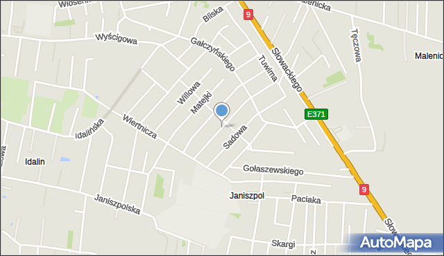 Radom, Wiśniowa, mapa Radomia