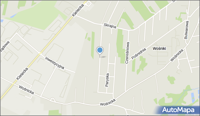 Radom, Wiedeńska, mapa Radomia