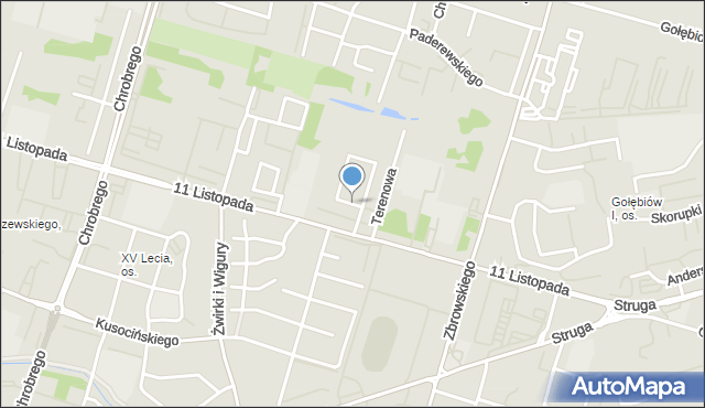 Radom, Witkowskiego Stefana, mapa Radomia