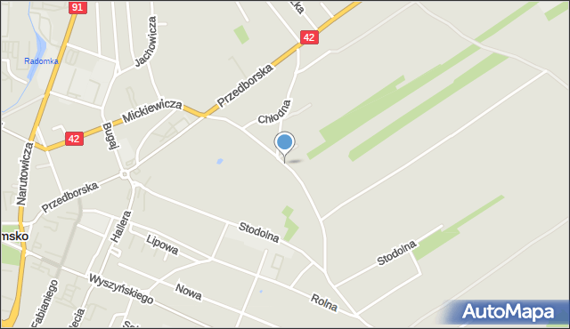 Radomsko, Wilsona Thomasa Woodrowa, mapa Radomsko