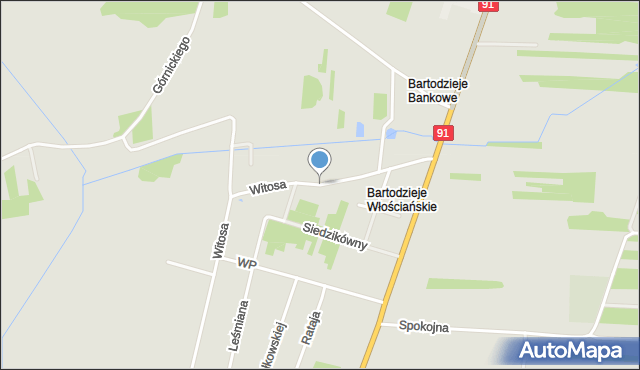 Radomsko, Witosa Wincentego, mapa Radomsko