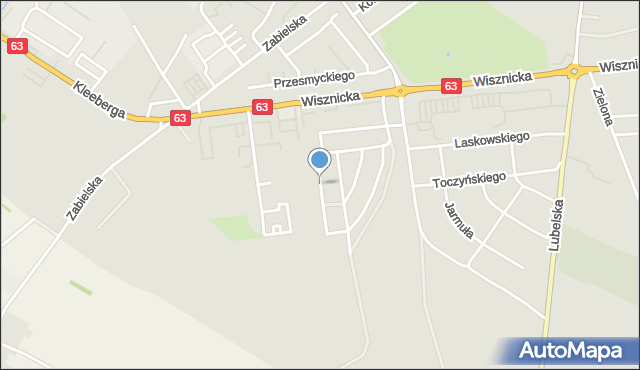 Radzyń Podlaski, Wieniawskiego, mapa Radzyń Podlaski