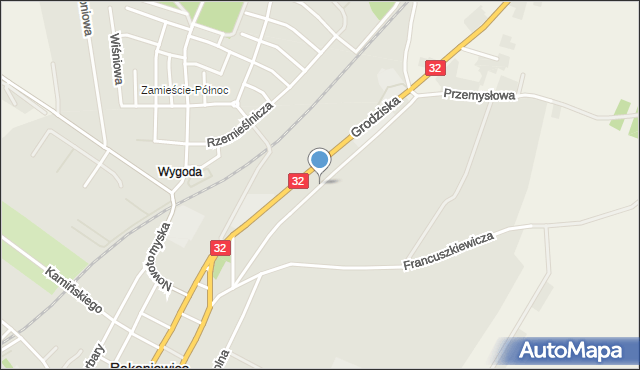 Rakoniewice, Wiatrakowa, mapa Rakoniewice