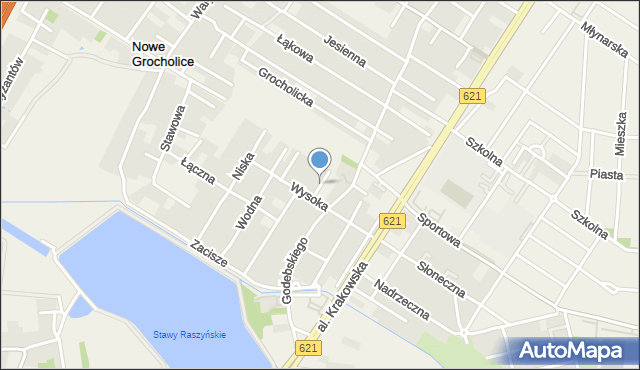 Raszyn powiat pruszkowski, Wiosenna, mapa Raszyn powiat pruszkowski