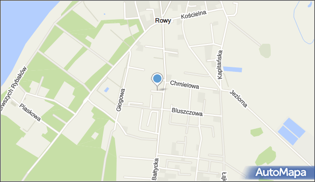 Rowy gmina Ustka, Wikingów, mapa Rowy gmina Ustka