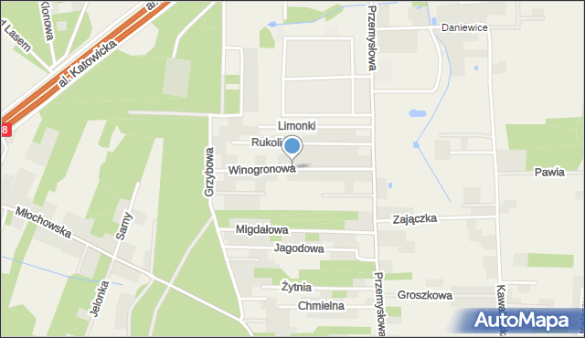 Rozalin gmina Nadarzyn, Winogronowa, mapa Rozalin gmina Nadarzyn