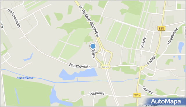 Ruda Śląska, Wiejska, mapa Rudy Śląskiej