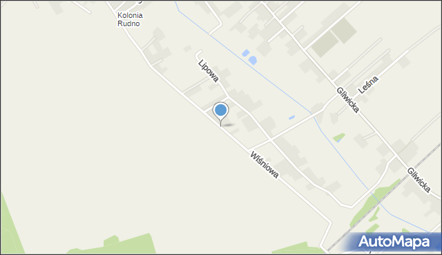 Rudno gmina Rudziniec, Wiśniowa, mapa Rudno gmina Rudziniec