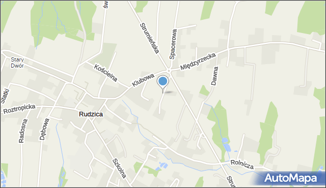 Rudzica gmina Jasienica, Wierzbowa, mapa Rudzica gmina Jasienica