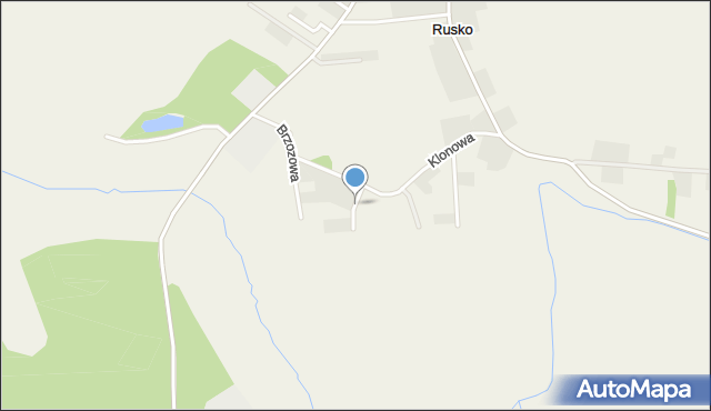 Rusko gmina Darłowo, Wierzbowa, mapa Rusko gmina Darłowo